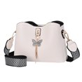 thumbnail image 1 of Bolso bandolera de cuero artificial de color caramelo, pequeño bolso de nueva moda, 1 of 5