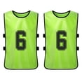 thumbnail image 5 of walmeck 6PCS Kid's Football Pinnies Quick Drying Soccer Jerseys Youth Scrimmage Basketball Team Training Numbered Bibs Practice Vest, 5 of 7