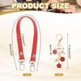 thumbnail image 2 of Uxcell Leather Purse Handle Strap Replacement DIY Women Clutch Bag Handbag Top Handle Strap Red, 2 of 7