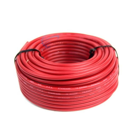 12 GA Gauge 50' Feet Red Audiopipe Car Audio Home Remote Primary Cable (Best Cheap 12 Gauge)