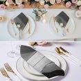 thumbnail image 2 of Black Gray Cloth Napkins, Farmhouse Vintage Gradient Wooden Plank Washable and Reusable Dinner Napkins Set of 6, Table Napkin for Kitchen Party Birthday Wedding Hotel Housewarming 20"x20", 2 of 8