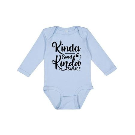 

Inktastic Kinda Sweet Kinda Savage Boys or Girls Long Sleeve Baby Bodysuit