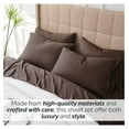 thumbnail image 4 of 6-Piece Cal King Sheet Set, 21-Inch California King Sheets Deep Pocket, Fitted and Flat Sheet Set, Chocolate Brown Pillow Cases Standard Size, Chocolate Brown Sheets, 4 of 8