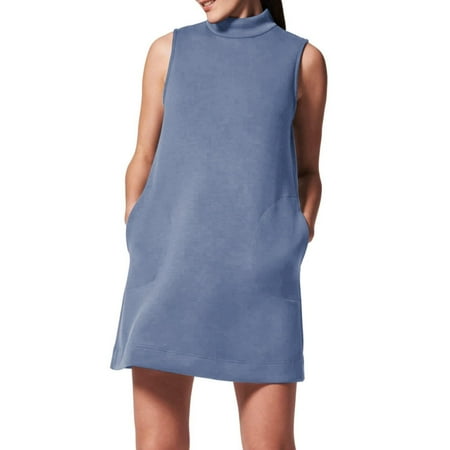 Clearance!MSJUHEG midi dress casual dresses for women Dress For Women Summer Sleeveless Mock Neck Dress Casual A Line Tank Dress Sundress With Pockets flowy dresses for women dresses for women