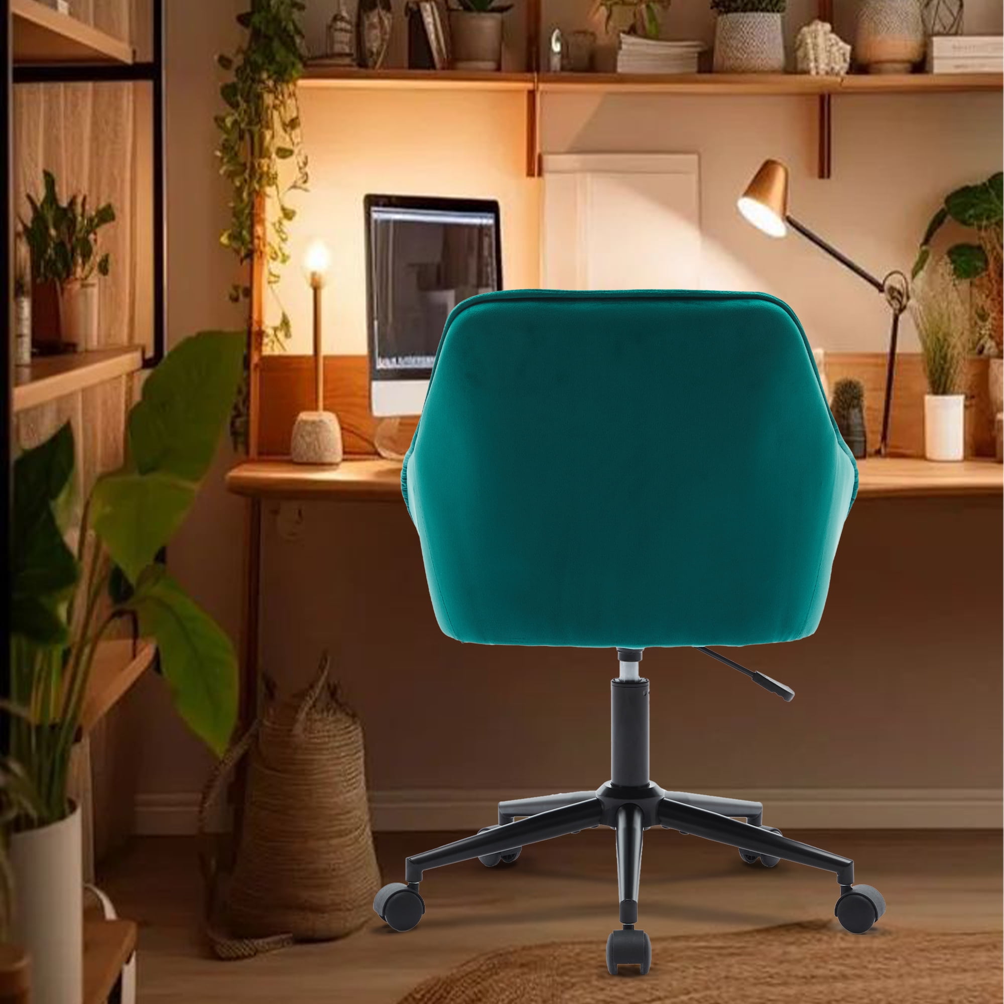 Elegent Velvet Office Chair with Wheels