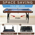 thumbnail image 7 of 5.3 ft Portable Pool Table, Billiard Table, Foldable Mesa De Billar with Complete Accessories Set, Space-Saving Indoor or Outdoor Use, 7 of 7
