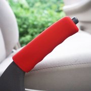 HEMOTON Hand Brake Case Sleeve Wave Shaped Decorative Protector Car Red