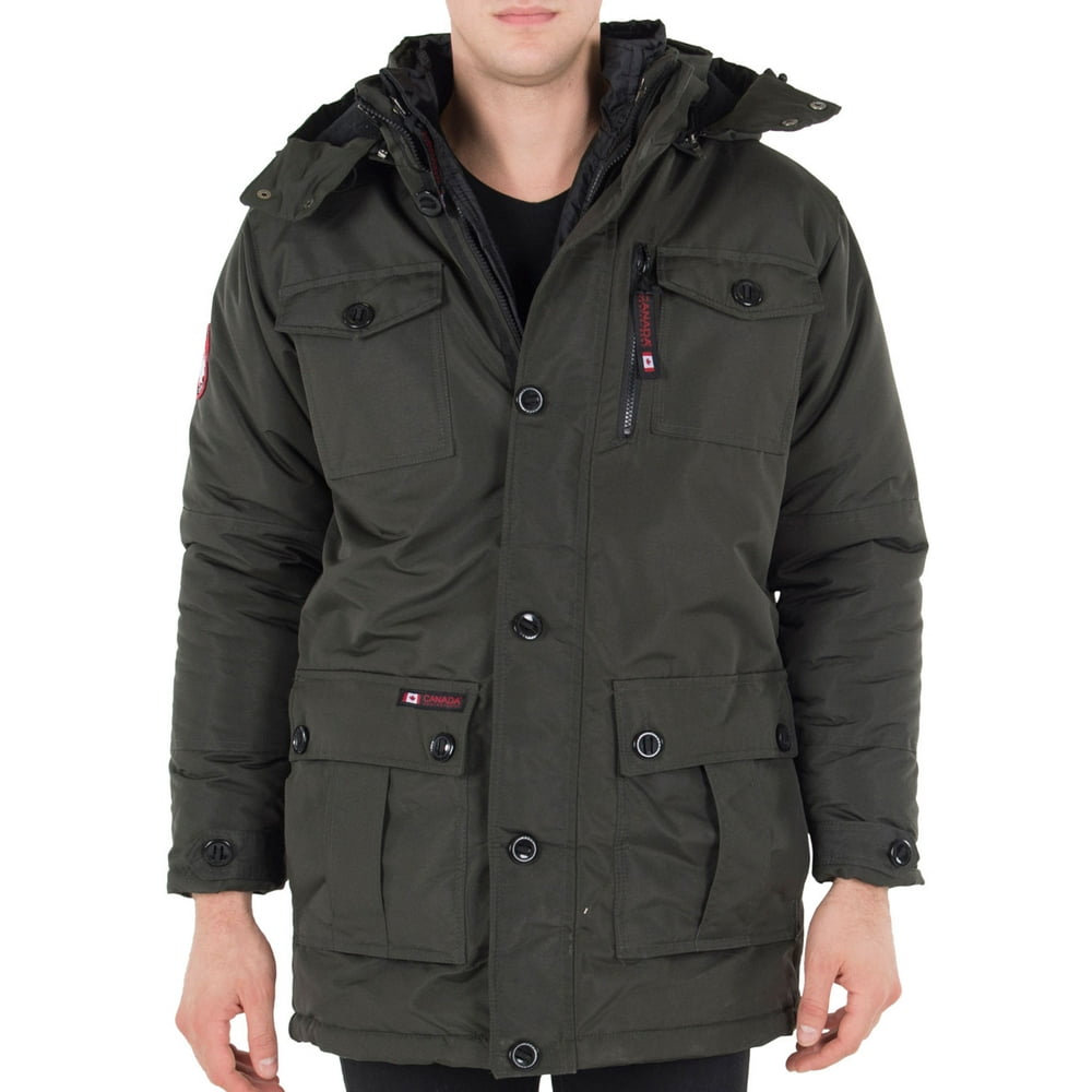 Canada Weather Gear - Canada Weather Gear Men's Insulated Parka - olive ...
