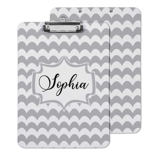 Printtoo Personalized Clipboard For Students Classroom School and Office Use Hardboard Letter Size w/ Low Profile Clip w/ Free Marker & Eraser,9x12.5 Inch