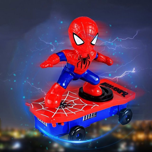 Juguete de héroe de baile Juguete de scooter giratorio de 360 grados con luz de música para niños niñas Sywqhk libre de BPA