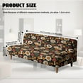 thumbnail image 2 of SCRAWLGOD Daisy Flower Mushroom Print Black Futon Cover High Stretch Armless Sofa Covers Sofa Bed Covers Futon Slipcover Scratch Resistant Furniture Protector for Pets, 2 of 7