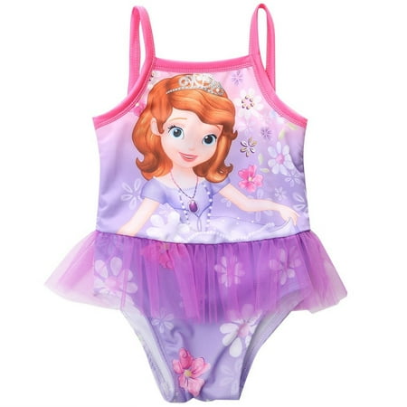 Girl Kids Strappy Floral Swimsuit Bathing One-piece Tutu Swimming Suit Swimwear 2-8Y