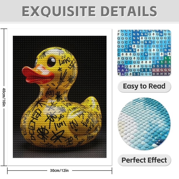 Diamond Art Kit for Adults, Yellow Rubber Duck Graffiti Art