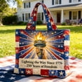 thumbnail image 3 of Large Capacity Handbag for Women Patriotic Tote Bag with Shoulder Strap Travel Gym Beach Shopping Carry on Bags 250 Years Anniversary Independence Day Gift, 3 of 5