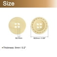 thumbnail image 2 of Uxcell 50Pack Wooden Buttons, 25mm 4 Hole Round Wood Sewing Button, Natural Wood, 2 of 4