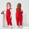 thumbnail image 3 of XIMIN Toddler Boys Girls Puffer Snow Pants Baby Winter Warm Snowsuit Snowsuit Waterproof One Piece Bib Overalls Zip Up Quilted Down Overalls Windproof Ski Outfits, 3 of 6