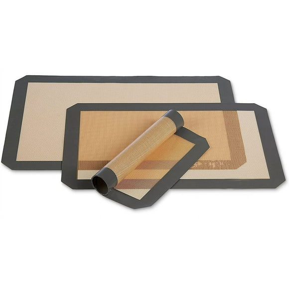 Oven Safe Non-Slip Silicone Baking Mat, Food Grade Non-Stick Surface, Flexible Heat Resistant Reusable Baking Sheet for Cooking, Baking, Roasting