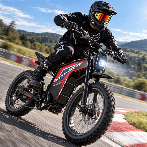 ESKUTE Electric Bike for Adults & Teens, 750W Motor, 52V 30Ah Battery, 19" Fat Tires, 70-100 Miles, Suspension, Hydraulic Disc Brakes, Class 2, Red