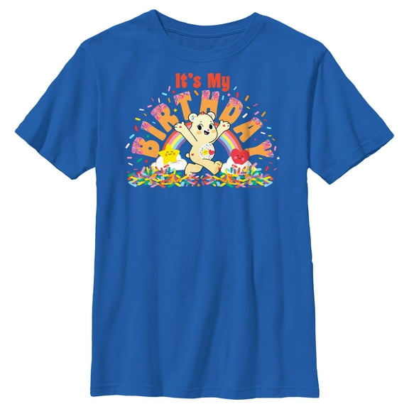 Boy's Care Bears Sweet Celebrations Bear It's My Birthday Graphic T-Shirt