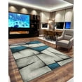 thumbnail image 6 of Abstract Modern Area Rug Geometric Living Room Carpet 5x7 Blue, 6 of 6
