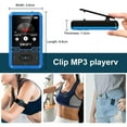 thumbnail image 3 of 32GB MP3 Player with Bluetooth 5.0, Mini Clip Portable Wearable MP3 Player with FM Radio Recording, Children's Music mp3 Player, Mp3 Mp4 Player with Pedometer, Music Player Support up to 128GB(Blue), 3 of 7