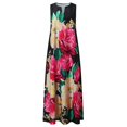 thumbnail image 3 of Robes d'Été pour Femmes 2022 Robe Longue d'Été Sans Manches Imprimée Col en V Ample Boho Plage avec Poches, 3 of 5
