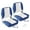 White+Blue, variant on M optimized Set of 2 Premium Low Back Folding Boat Seat, Marine Seats for Fishing, Sightseeing, Speedboats, Canoes