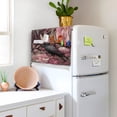 thumbnail image 3 of DEIARA Peony Crow Washing Machine Cloth Dryer Refrigerator Top Cover Protective Non-Slip Mat For Kitchen Laundry, 3 of 6