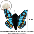 thumbnail image 3 of Realistic Blue Monarch Butterfly Stuffed Animal Plush Doll -12.2 '' Soft Cute Wildlife Animal Cuddle Gifts, 3 of 6