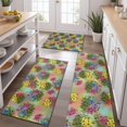 thumbnail image 2 of Pioneer Flower Floral Print Pattern Kitchen Rugs Sets Of 3,Kitchen Runner Rugs Non Skid Washable,Decorative Kitchen Floor Mats for Kitchen,Sink,Laundry,17X30 Inch + 17X47 Inch + 17X59 Inch, 2 of 6