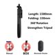 thumbnail image 1 of COOL DIER 1580mm nuevo trípode inalámbrico Selfie Stick monopié plegable con luz de relleno para cámaras de acción Gopro Smartphones Selfie Tan Jianjun unisex, 1 of 2
