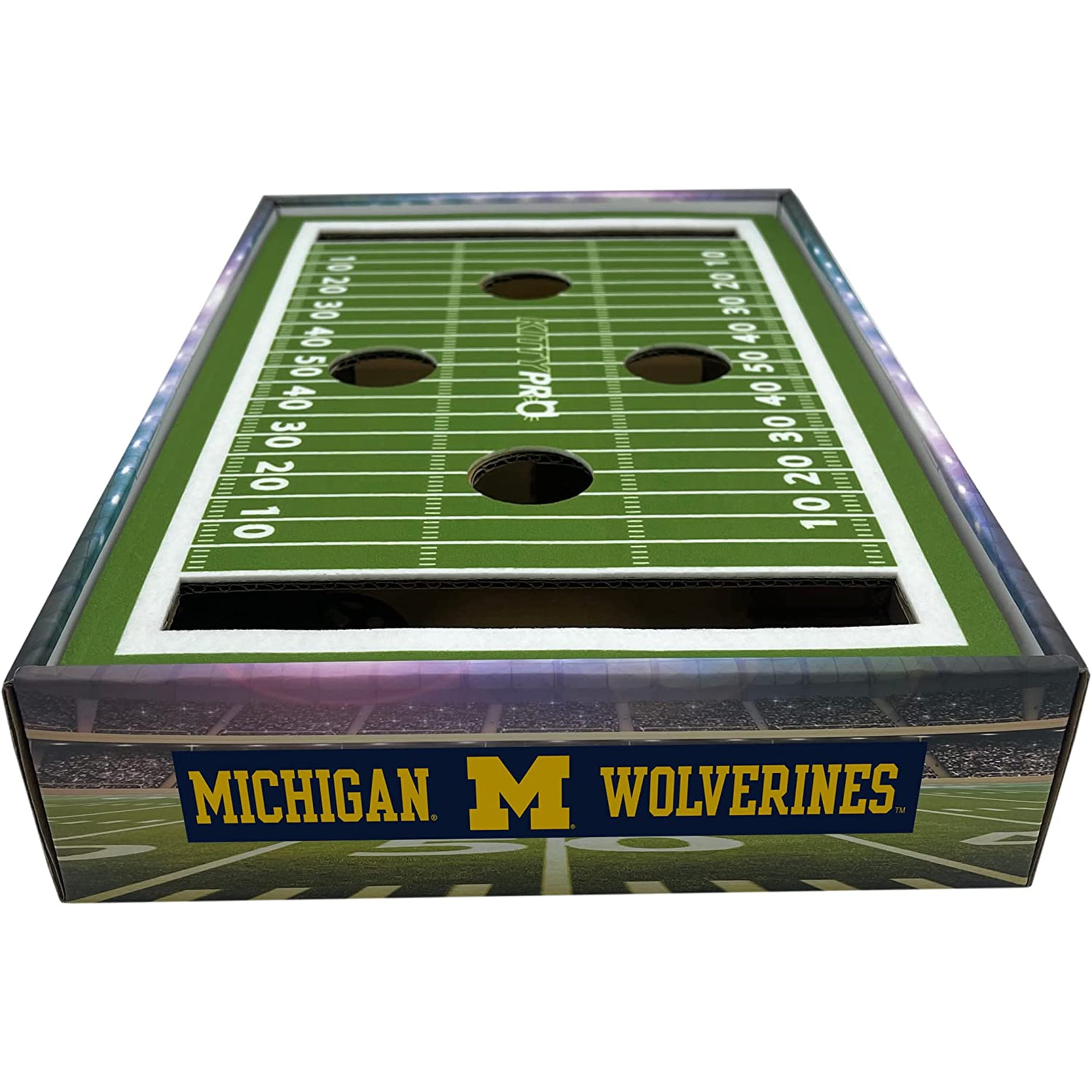 Pets First NCAA Cat Scratcher Box Football Field Designed Cat Scratcher & Lounge