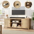 thumbnail image 5 of Litake Rattan TV Stand for 75 Inch, Boho Entertainment Center with Storage and Doors, Wood TV & Media Console Under TV Cabinet Furniture for Living Room, Natural Oak (66 Inch), 5 of 9
