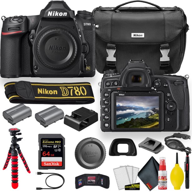 Nikon D780 24.5 MP Full Frame DSLR Camera (1618) - Accessory Bundle