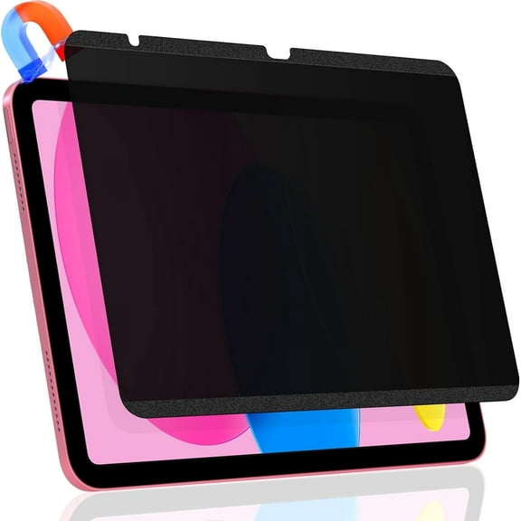 Magnetic iPad 10.9 10th Generation 2022 Privacy Screen Protector, Removable&Reusable Anti