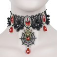 thumbnail image 2 of Collier de Couard Rétro en Toile d'Araignée Collier Collier en Dentelle pour Halloween, 2 of 10