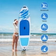 thumbnail image 3 of Simenmax Inflatable Stand Up Paddle Board, 400lbs Capacity SUP with Non-Slip EVA Deck, Adjustable Paddle & Backpack, Premium PVC, BlueWhite, 3 of 7