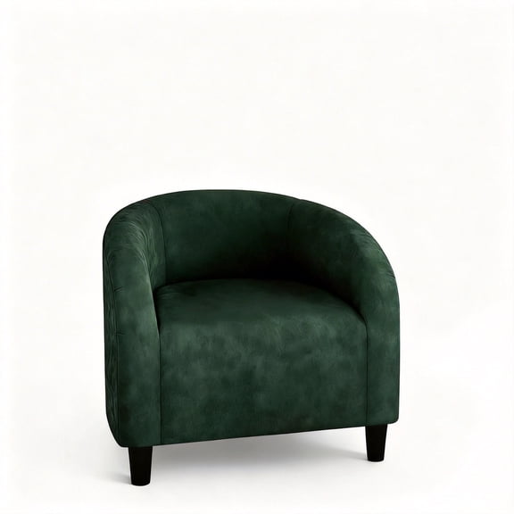 Goldensoil Accent Chair Armchair, with Velvet Padded Seat & Sturdy Legs, 28 x 26 x 29", Dark Green