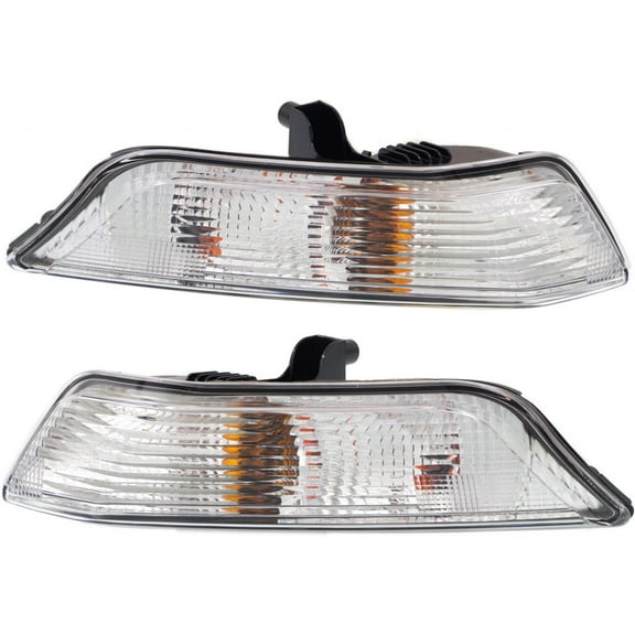 CarLights360: For Ford Mustang Front Signal / Corner Light 2015 2016 2017 Pair Driver and Passenger Side w/ Bulbs DOT Certified For FO2520191   FO2521191