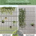 thumbnail image 4 of MAYEERTY Outdoor Metal Privacy Screen 6ft × 4ft Gray, 6-Panel Lattice Pattern, Rust-Resistant for Garden, 4 of 6