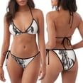 thumbnail image 3 of Saiise Cowboy Ride A Horse Pattern Women's Adjustable Bikini Set High-Cut Two-Piece Swimsuit for Beach Pool Party Tropical Vacation, 3 of 6