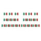 thumbnail image 1 of Matsuzay 12PCS Flag Flags Banner Hand Waving National Flag Pride Flag México 2Conjunto, 1 of 6