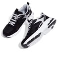 thumbnail image 4 of LUCKY STEP Chunky Fashion Mesh Sneakers Casual Running Walking Shoes,Black/Silver,Womens, 4 of 6