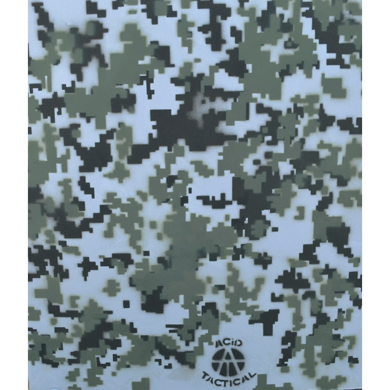 Acid Tactical® 2 Pack - 9x14 Camouflage Airbrush Spray Paint Camo Stencils  - Jon Boat Template Multicam/Cracked Earth