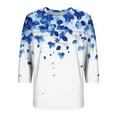 thumbnail image 4 of Fashion Fall Saving Fall Shirt Shirts Trendy Work 3/4 Sleeve T Shirts for Women Blouses Work My Items, 4 of 5