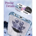thumbnail image 5 of for Samsung Galaxy A25 5G Phone Case Women Girls Cute Astronaut Glitter Sparkly Girly Cover with 6D Astronaut Hidden Stand Kickstand Design Sparkle Bling Cases for Samsung A25 5G 6.5'' Blue, 5 of 6