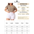 thumbnail image 6 of DARING DIVA Women's Plus Short Sleeve V Neck Floral Print Casual Blouse 4X Brown, 6 of 6
