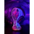 thumbnail image 1 of Soporte para auriculares YuanDian de madera de nogal con luz nocturna LED, 1 of 7