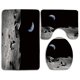thumbnail image 1 of Alfombra de baño ABPHQTO 3 piezas vista desde la Luna Escombros espaciales Ciclo de día y noche, 1 of 2