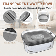 ABSOKE Dog Water Bowl,2L/70oz Large Capacity No Spill Pet Dispenser,Vehicle Carried Travel Slow Drinking Feeder for Dogs,Cats